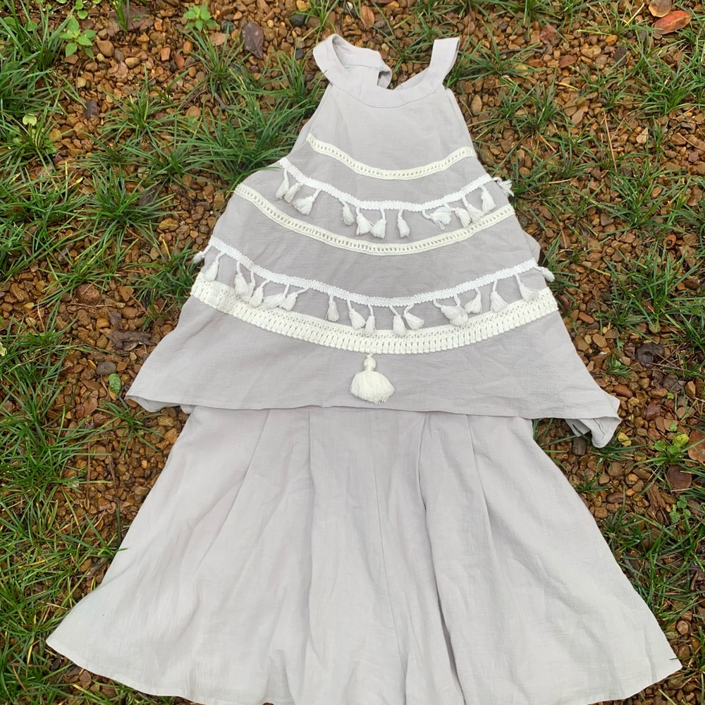 The Impeccable Pig Romper size Small Gray